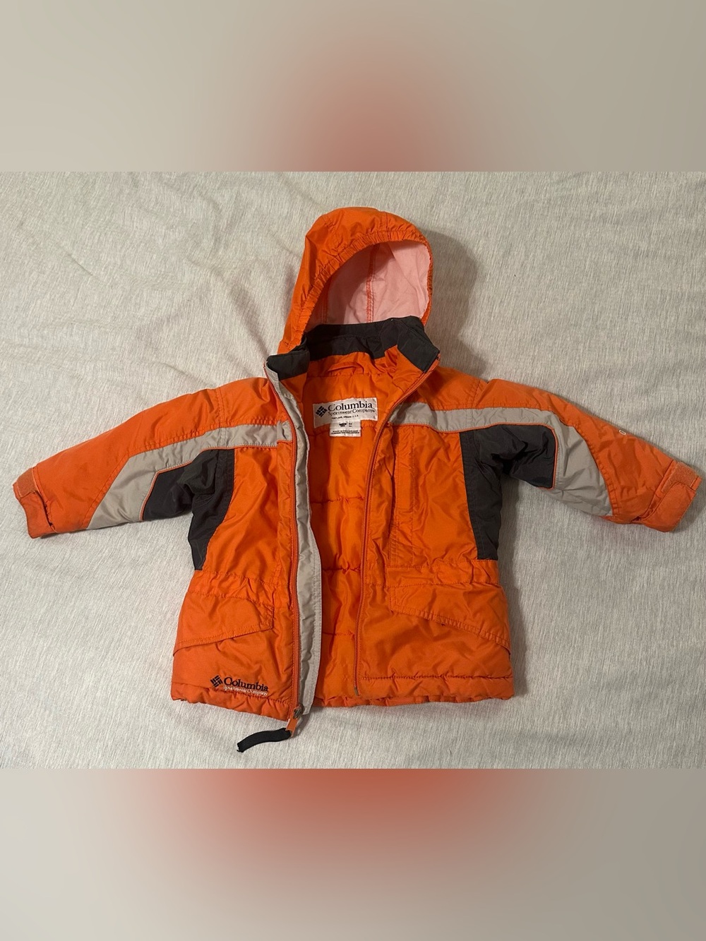 Columbia Kids' Orange Insulated Hooded Jacket